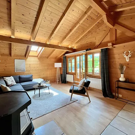 Zentrale, Gemuetliche Im Schweizer Stil I Bergblick アパート